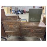 Vtg Art Deco Vanity & Chest Of Drawers.
