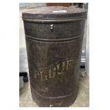 Vtg Steel Flour Bin.
