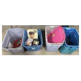 Elvis Clock, Doll, Strolling Bowling, Empty Totes.