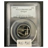 2005-S Oregon Quarter PCGS Graded.