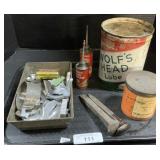 Vintage Lube/Lubricant Cans, Metal Cookie Cutters