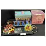 Easter Bunny Figures, Vintage GE Clock, Figurines