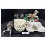 Lenox Christmas Bowls, Christmas Glasses & Decor.