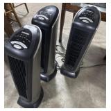 (3) Ceramic Element Portable Heaters.