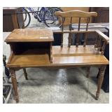 Vtg Maple Gossip Bench.