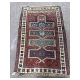 Antique Caucasian Kazak Prayer Rug.