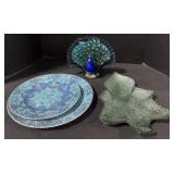 Christmas Tree Plate, Peacock Paperweight, Ibiza