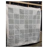 Large White Floral Handmade Quilt.