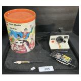 Viewmaster W/ TV Show Reels, Polaroid Camera.