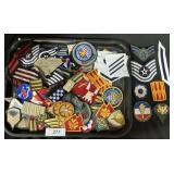 Air Force, Army, PA National Guard Patches.