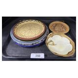 Redware Pottery Plates, Transferware.