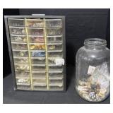 Storage Organizers W/ Vintage Buttons.