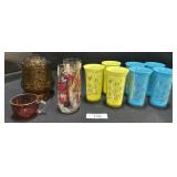 Amber Glass Fairy Lamp, Character Glasses.