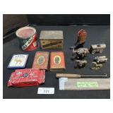 Cigarette & Tobacco Tins, Metal Animal Figurines.