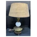 Electrified Hobnail Hurricane Lamp.