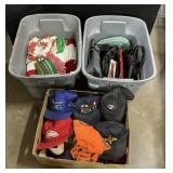 Advertising Hats, Purses, Christmas Blanket.