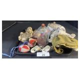 Pin Cushions, Cloth Doll, Glass Shoes.