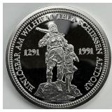 1 Troy Oz Platinum Swiss Shooting Taler.