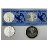 4 .999 Fine Silver Walking Liberty Dollars.