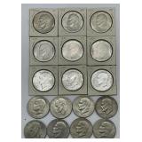 16 1971-1976 Eisenhower Dollars.