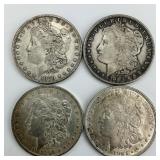 5 90% Silver 1879-1922 Morgan Dollars.