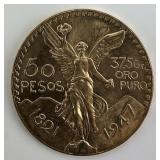 Fine Gold Mexican 50 Pesos Centenario.