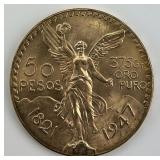Fine Gold Mexican 50 Pesos Centenario.