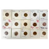 15 Civil War Tokens.