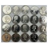 20 80% Silver Canadian Dollars.