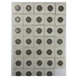 34 90% Silver 1892-1915 Barber Half Dollars.