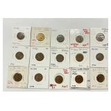 15 Civil War Tokens.