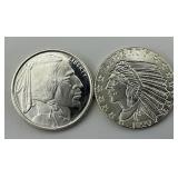 99.9% Silver Indian Head Tokens.