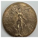Fine Gold Mexican 50 Pesos Centenario.