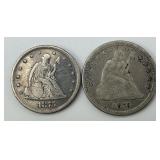 90% Silver 1875 & 1876 Seated Liberty 20 Cent