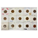 15 Civil War Tokens, Error Tokens.