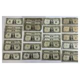27 1928-1995 U.S. Dollar Bills.