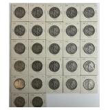 27 90% Silver 1937-1946 Walking Liberty Halves.