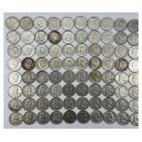 80 90% Silver Franklin & Kennedy Half Dollars.