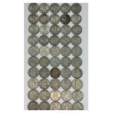 50 90% Silver Walking Liberty & Franklin Halves.