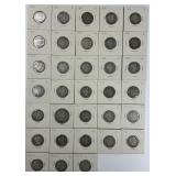 33 90% Silver 1892-1916 Barber Half Dollars.