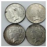 90% Silver 1922-1925 Peace Dollars.