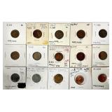15 Civil War Tokens, Error Tokens.
