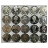 20 80% Silver Canadian Dollars.