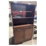 Vtg Brown Steel Utility Cabinet.