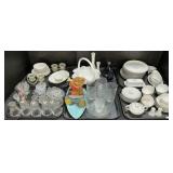 EAPG Glass, Coke ADV, Creative Floral Dinnerware.