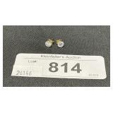 14K Gold Diamond Stud Earrings.