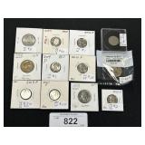 U.S Quarters, Nickels & Dimes.