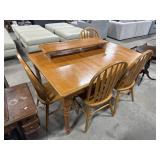 Blonde Oak Dining Table & Chairs.