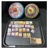 Clay Marbles, Tin Tops, Advertising Matchbooks.