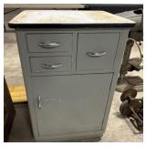 Vtg Steel Industrial Style Cabinet.